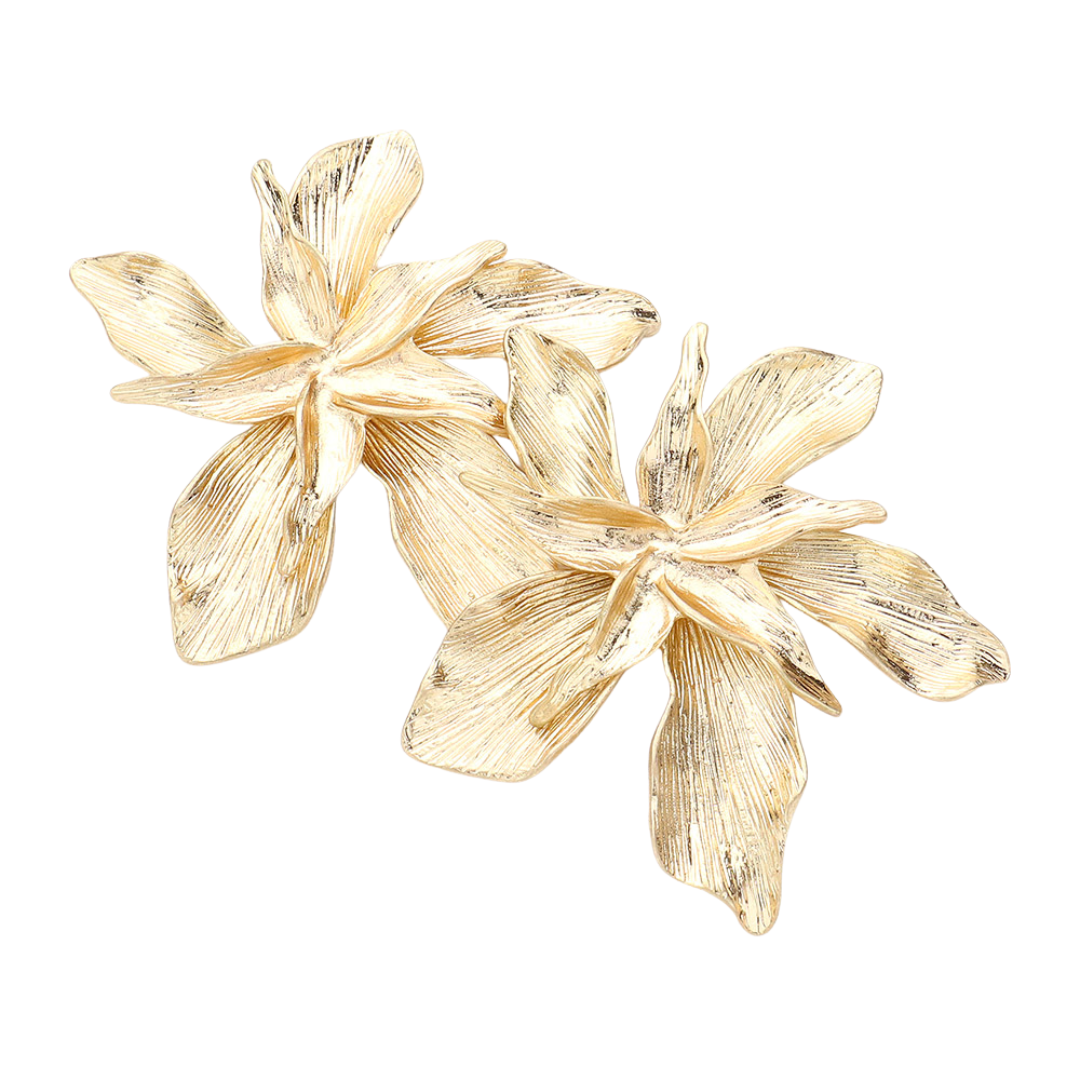 Textured Flower Earrings