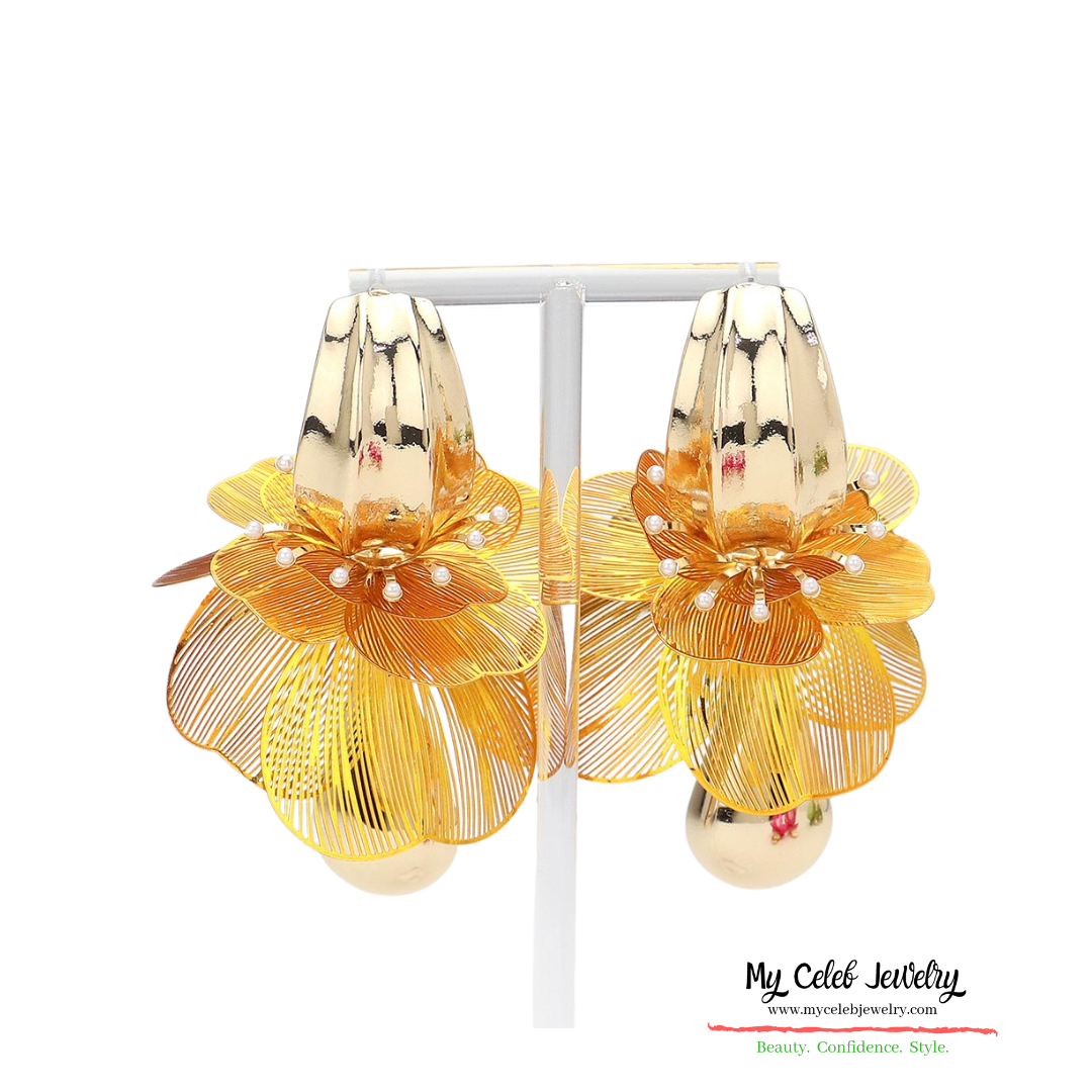 Blooming Petal Flower Earrings