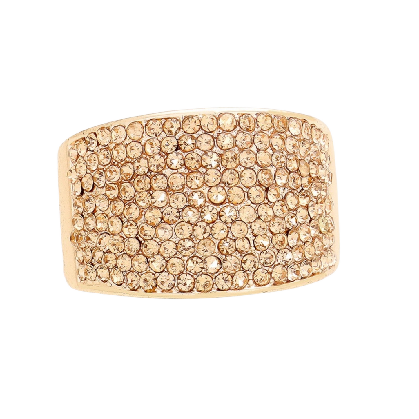 Rose Gold Rhinestone Stretch Ring
