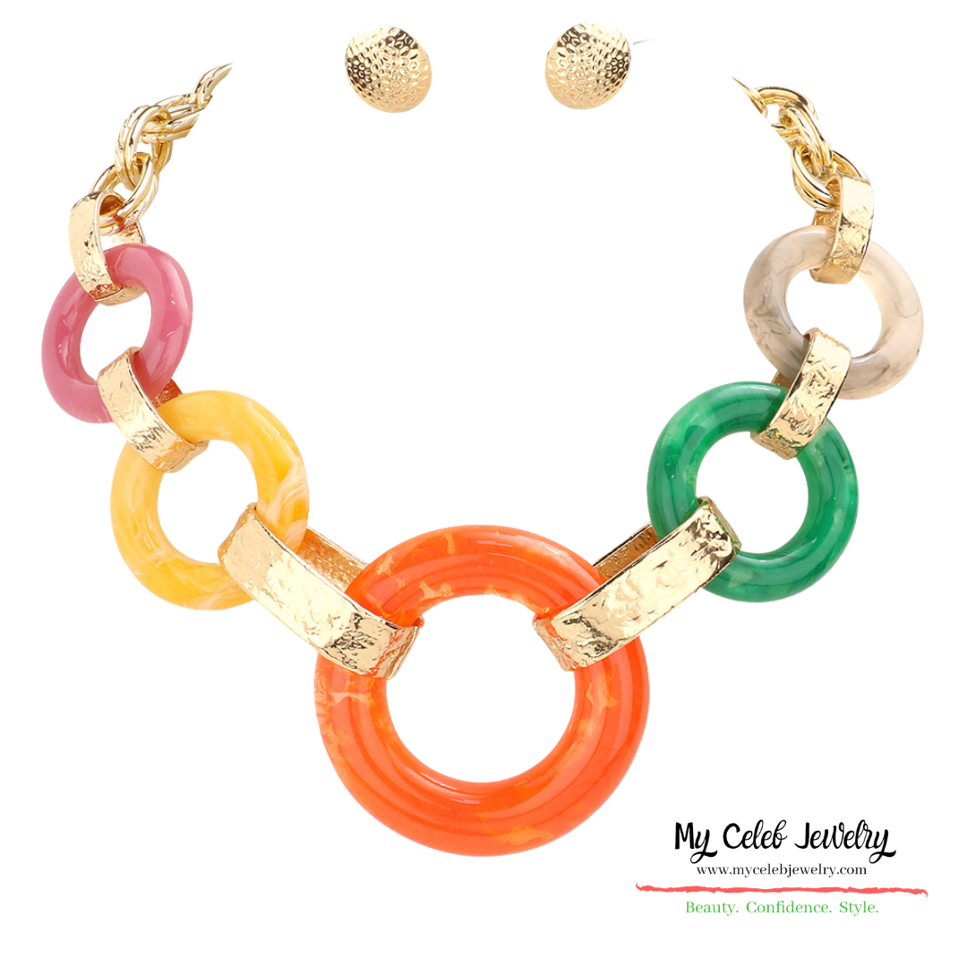 Open Circle Necklace Set