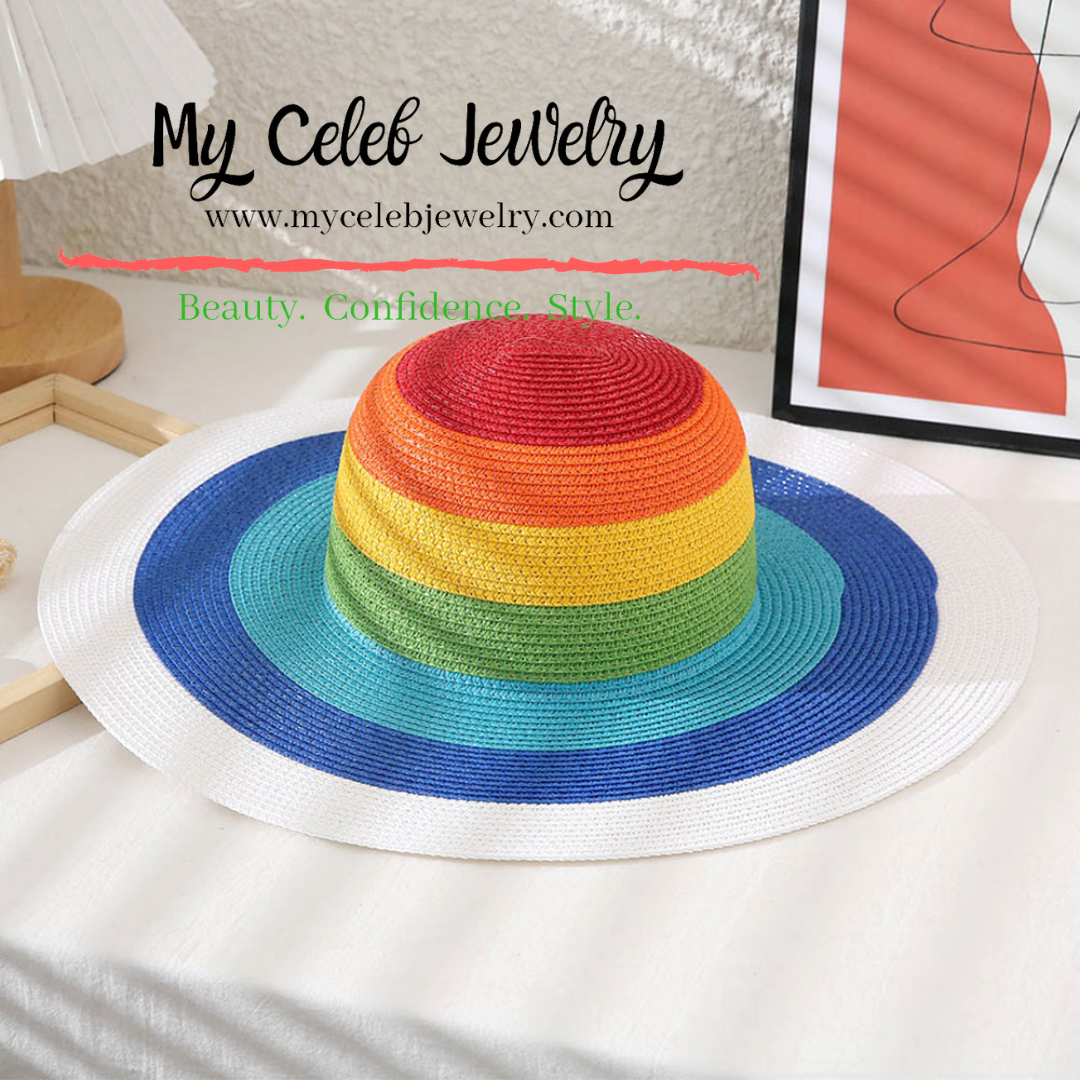 Panama Color Block Straw Hat