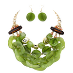 Chunky Statement Green Link Necklace