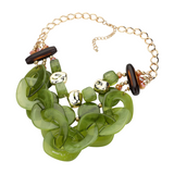 Chunky Statement Green Link Necklace