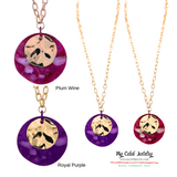 Round Pendant Long Necklace Set