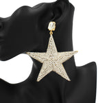 Rhinestone Embellished Star Earrings