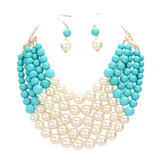 Five Strand Pearl Necklace Set (Copy)