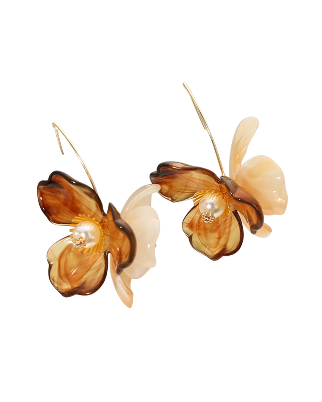 Pearl & Petal Flower Earrings