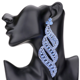 Paved Crystal Evening Earrings