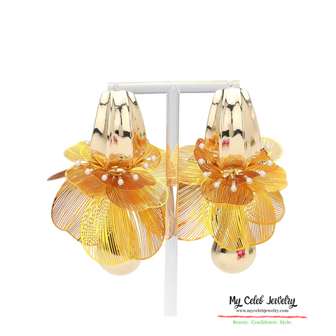 Blooming Petal Flower Earrings