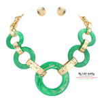 Open Circle Necklace Set