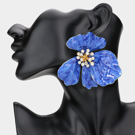 Petal Bloom Earrings BLUE