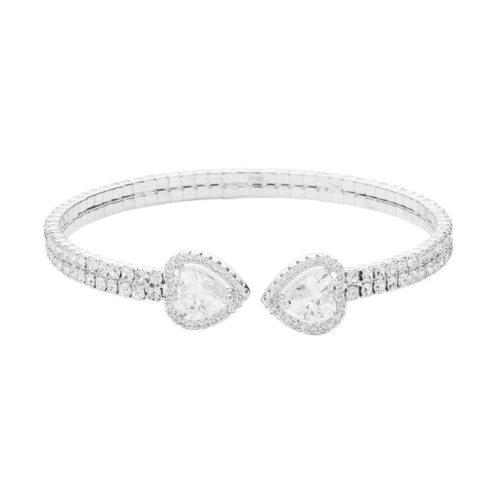 CZ Tear Drop Bracelet CLEAR