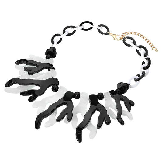 Sea Life Statement Necklace BLACK & WHITE