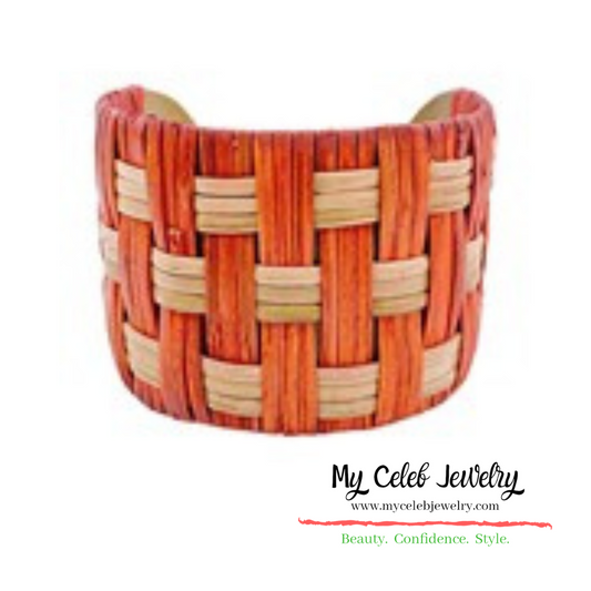 Island Rattan Cuff Bracelet