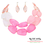 Pink Pebble Necklace