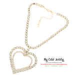 Open Heart Pendant Necklace