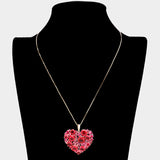 CZ Heart Pendant Necklace