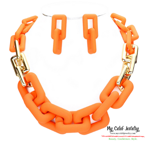 Orange Color Necklace