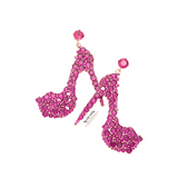 CZ Dangle Stiletto Heel Earrings