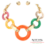 Open Circle Necklace Set